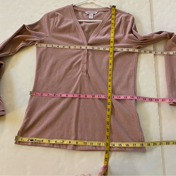 Athleta Long Sleeve Henley Tee in Dusty Pink - Picture 8 of 9